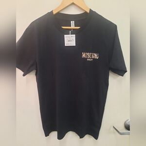 NWT moschino swim men T Shirt Black Short Sleeve Size M